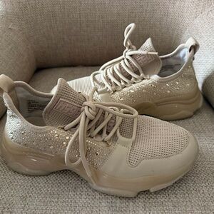 Steve Madden Women's Beige Sparkle Sneakers
